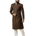 Classic Cocoa Brown Achkan for Men | Elegant Ethnic Wear | Jaipurio